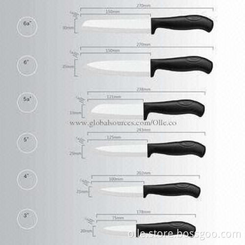 3" ABS Handle Ceramic White Blade Paring Fruit Knife